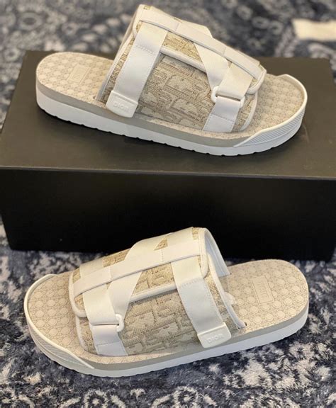 dior slides women white